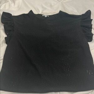 Black Ruffle Sleeve Women's Top 💥